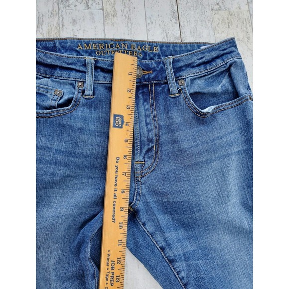 American Eagle Outfitters Flex/4 360° 31x32 Original Straight Blue Jeans cotton - Picture 6 of 9